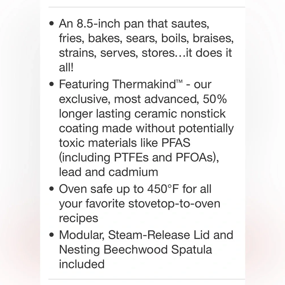 OUR PLACE NWT 3pc aluminum ceramic nonstick mini always pan set -cream